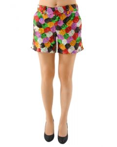 Multi-color sequins fancy shorts