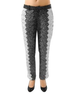 Black/gray/silver sequins fancy pants