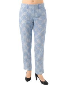Blue flowers/white fancy pants