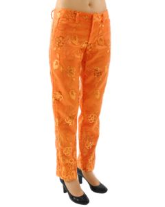 Orange Sequins fancy pants